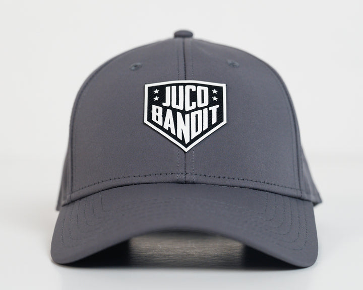 Eric Sim King of Juco Bandit grey performance hat front 2