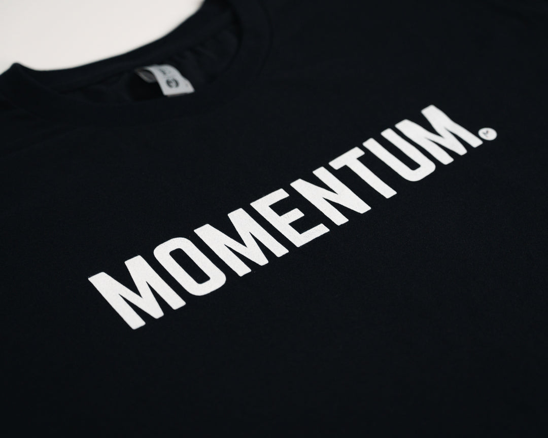 Momentum Premium Baseball Apparel Black Tee print 2