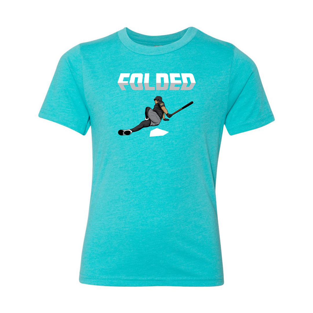 King of Juco Eric Sim Folded tee sky blue youth front
