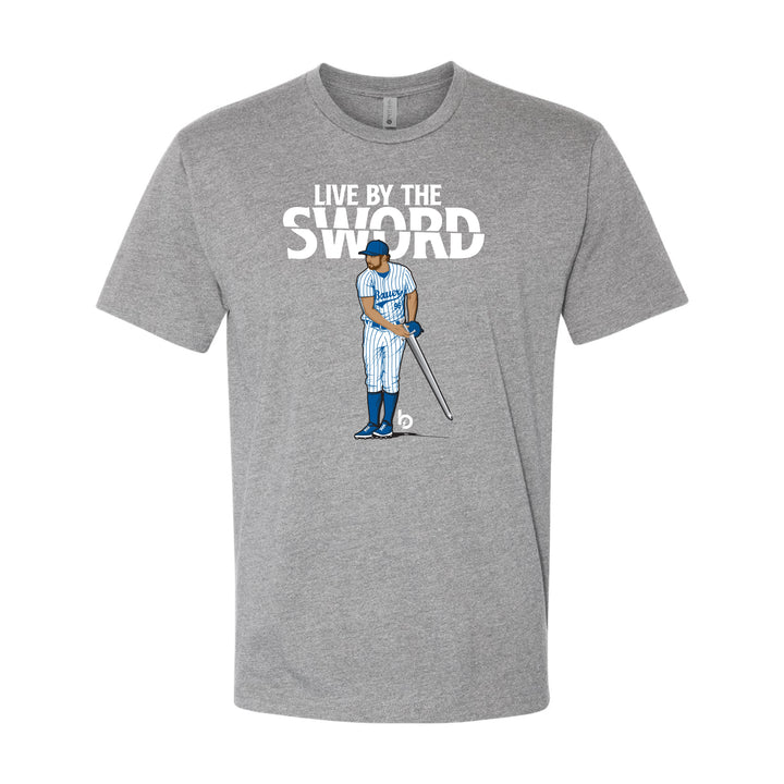 Trevor Bauer Outage Live By The Sword grey tee